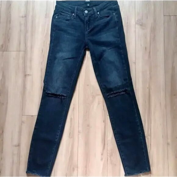 Paige Verdugo Ankle Ultra Skinny Jeans in Kaleea Raw Hem 26W - Picture 1 of 10